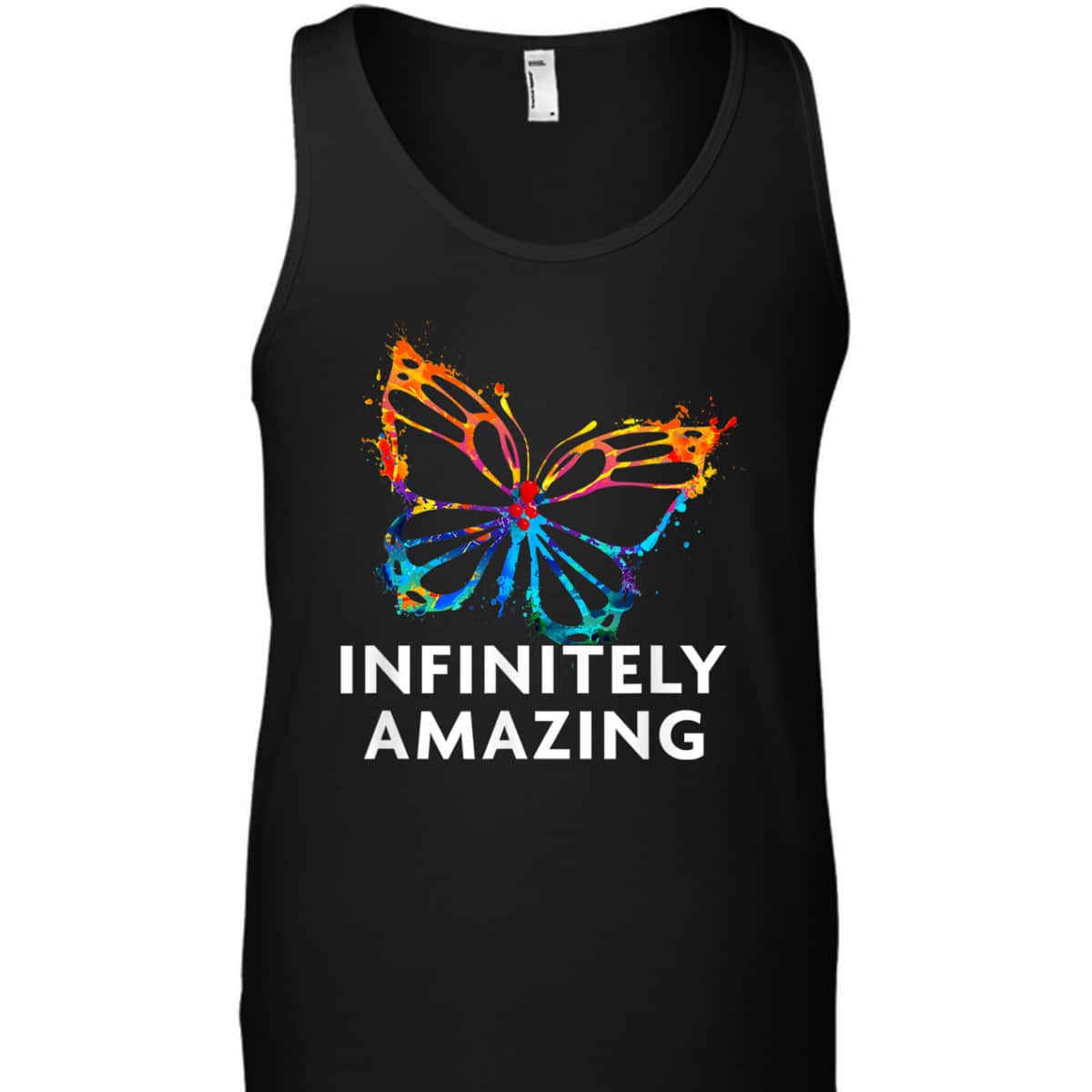 Red Instead Autism - Infinitely Amazing Butterfly T-Shirt Red Instead Autism - Infinitely Amazing Butterfly T-Shirt