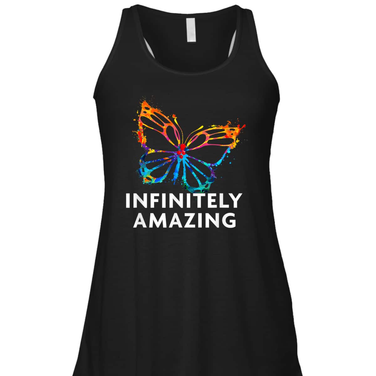 Red Instead Autism - Infinitely Amazing Butterfly T-Shirt Red Instead Autism - Infinitely Amazing Butterfly T-Shirt