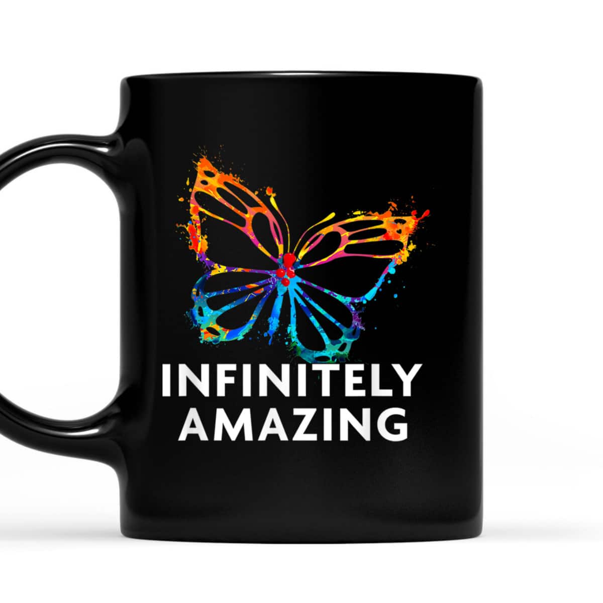 Red Instead Autism - Infinitely Amazing Butterfly T-Shirt Red Instead Autism - Infinitely Amazing Butterfly T-Shirt