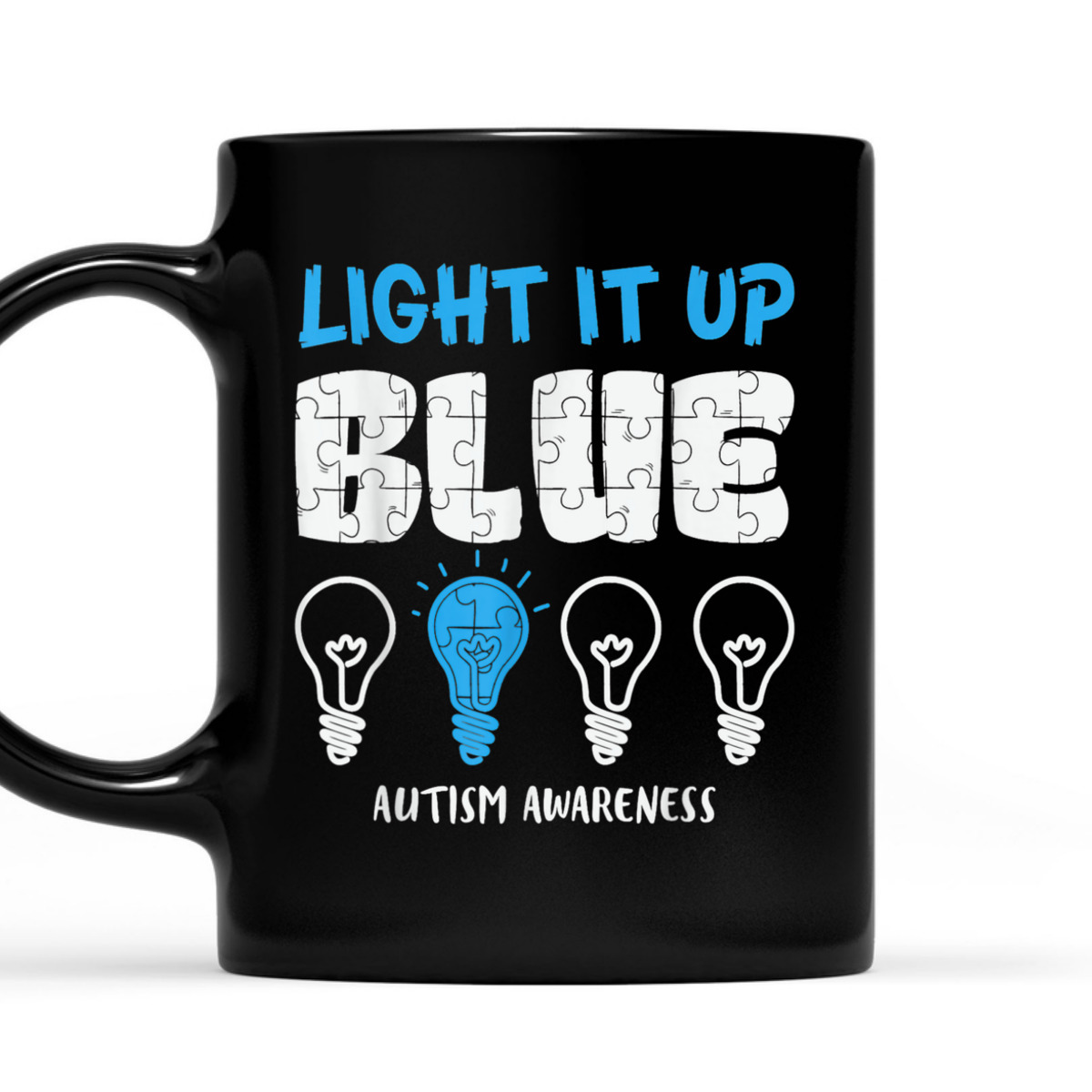 Light It Up Blue Autism Awareness Puzzle T-Shirt