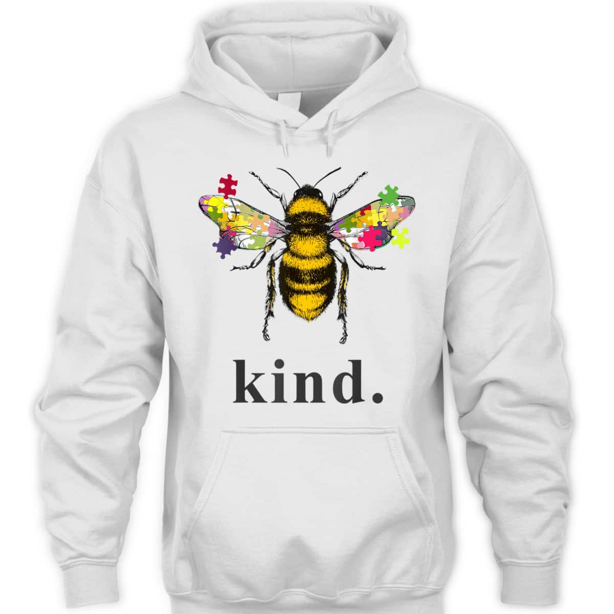 Autism Awareness Bee Kind Puzzle Pieces T-Shirt