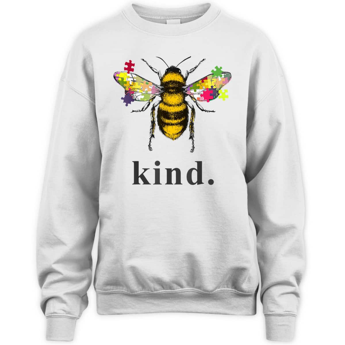 Autism Awareness Bee Kind Puzzle Pieces T-Shirt