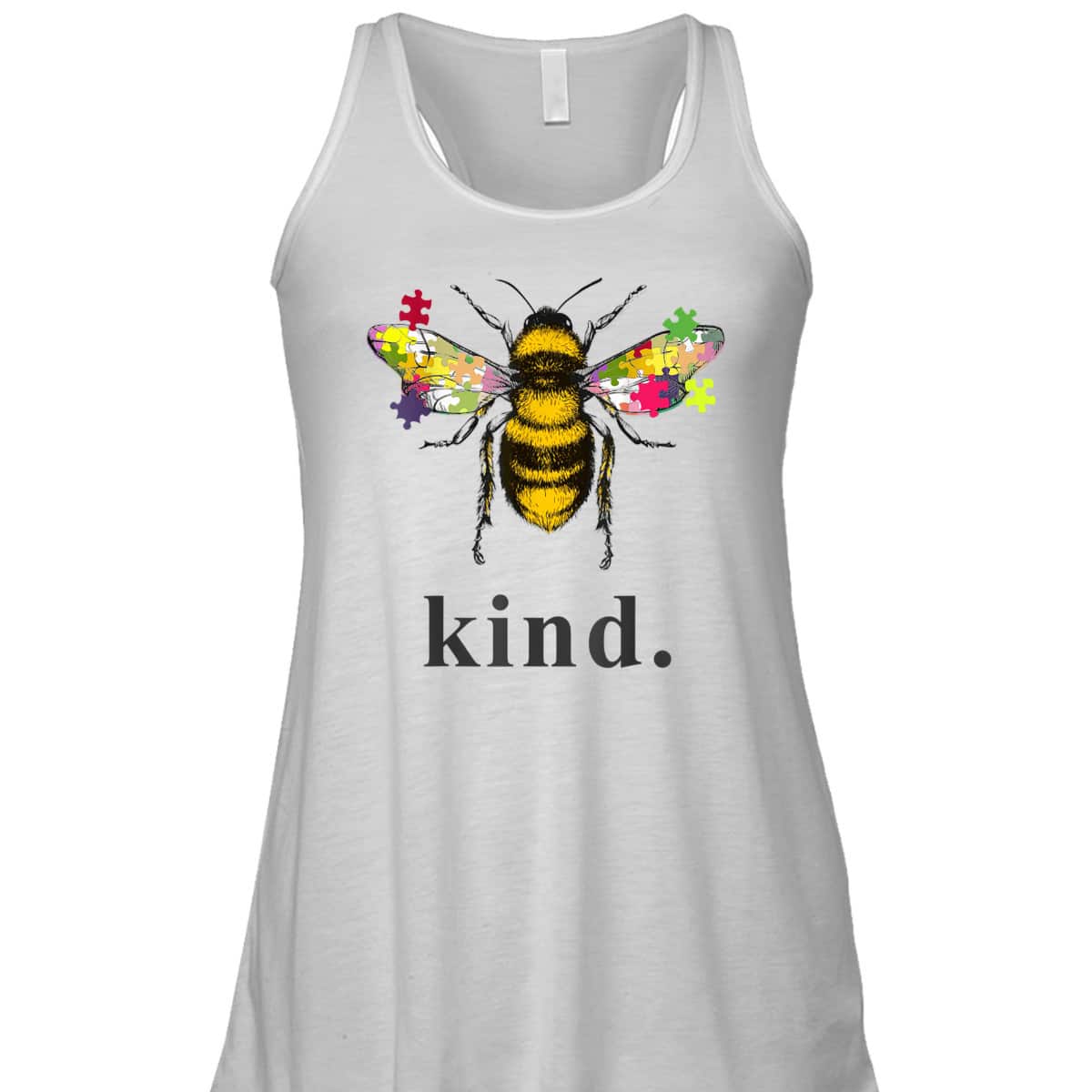 Autism Awareness Bee Kind Puzzle Pieces T-Shirt