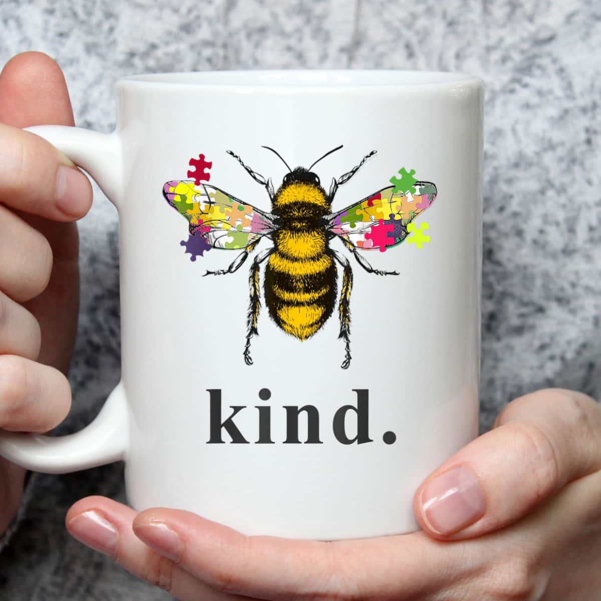 Autism Awareness Bee Kind Puzzle Pieces T-Shirt