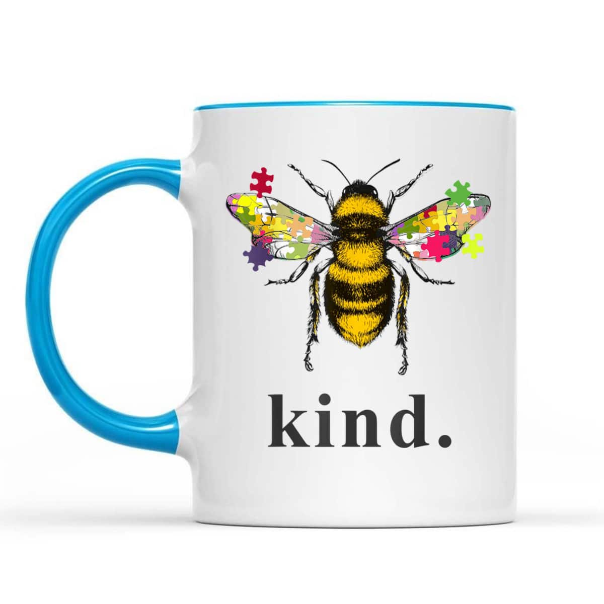 Autism Awareness Bee Kind Puzzle Pieces T-Shirt