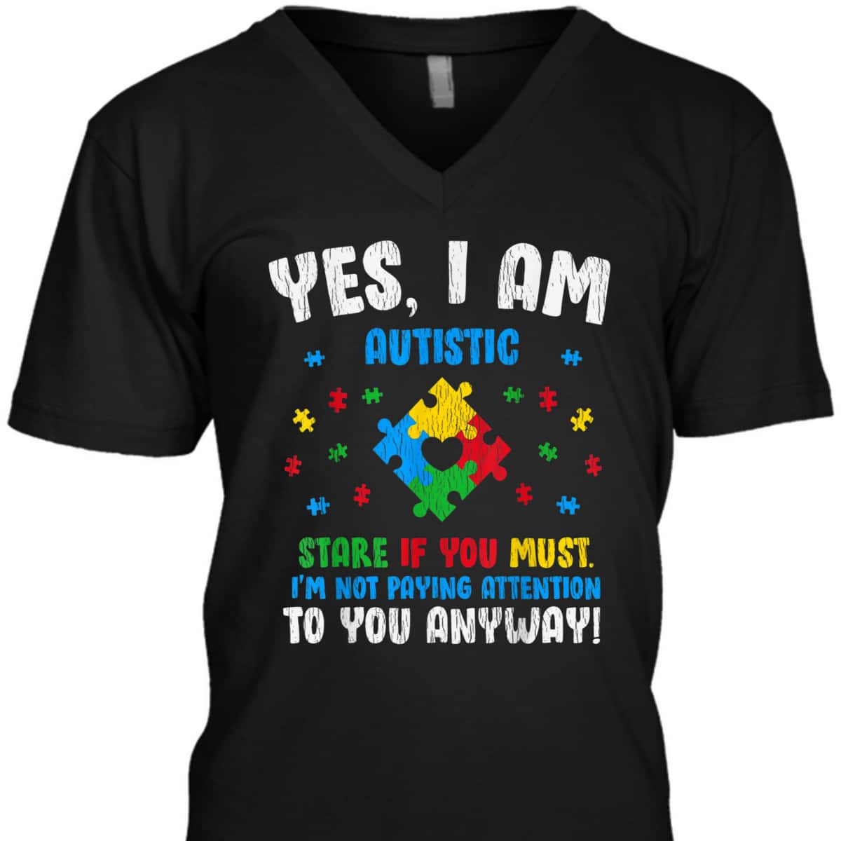 Vintage Yes I Am Autistic Kids Autism Awareness Puzzle T-Shirt Vintage Yes I Am Autistic Kids Autism Awareness Puzzle T-Shirt