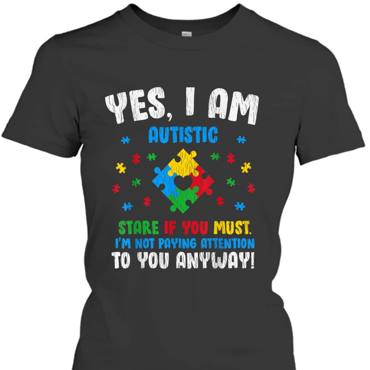 Vintage Yes I Am Autistic Kids Autism Awareness Puzzle T-Shirt Vintage Yes I Am Autistic Kids Autism Awareness Puzzle T-Shirt