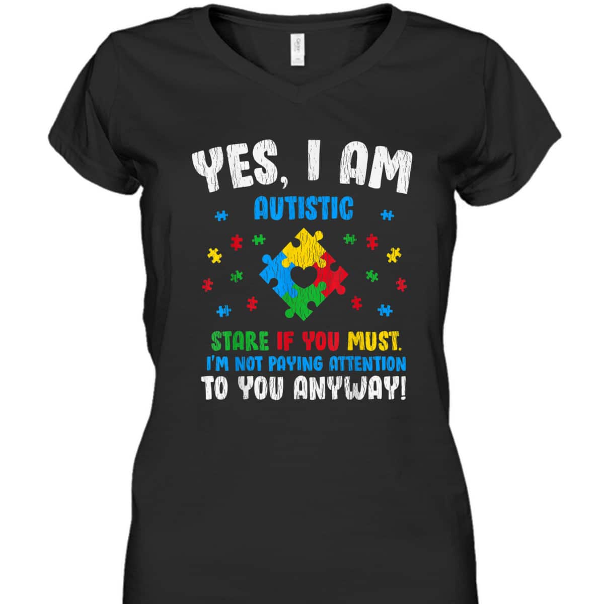 Vintage Yes I Am Autistic Kids Autism Awareness Puzzle T-Shirt Vintage Yes I Am Autistic Kids Autism Awareness Puzzle T-Shirt