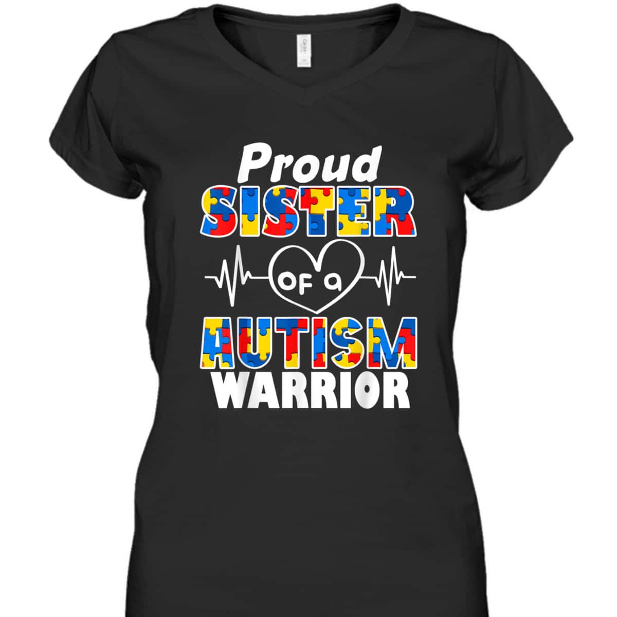 Autism Awareness Gifts Proud Sister Of A Autism Warrior T-Shirt Autism Awareness Gifts Proud Sister Of A Autism Warrior T-Shirt