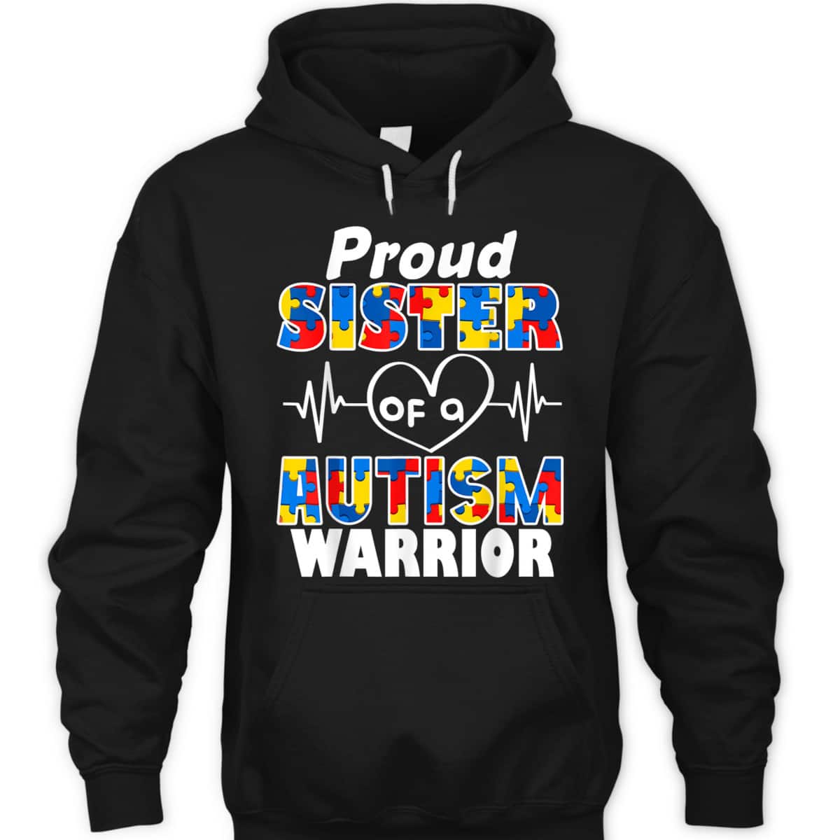 Autism Awareness Gifts Proud Sister Of A Autism Warrior T-Shirt