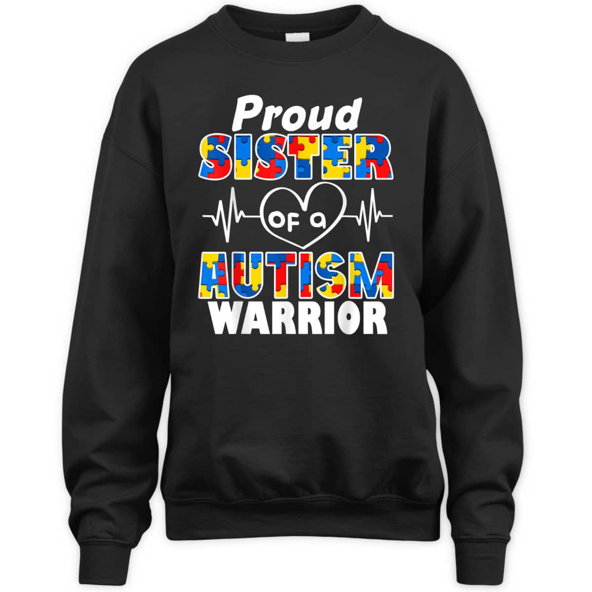 Autism Awareness Gifts Proud Sister Of A Autism Warrior T-Shirt