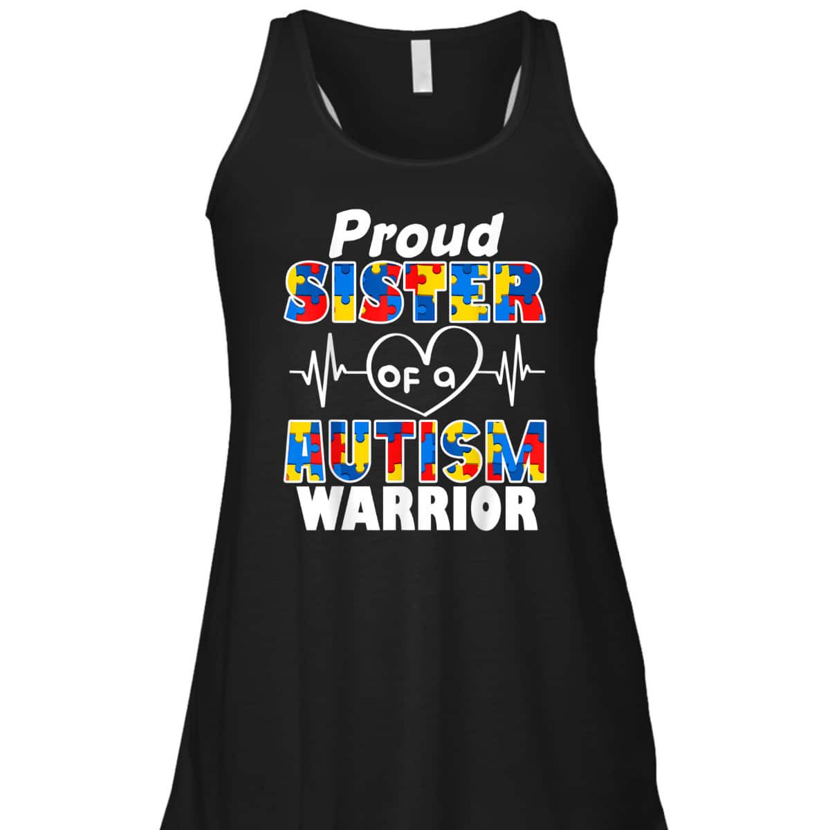 Autism Awareness Gifts Proud Sister Of A Autism Warrior T-Shirt