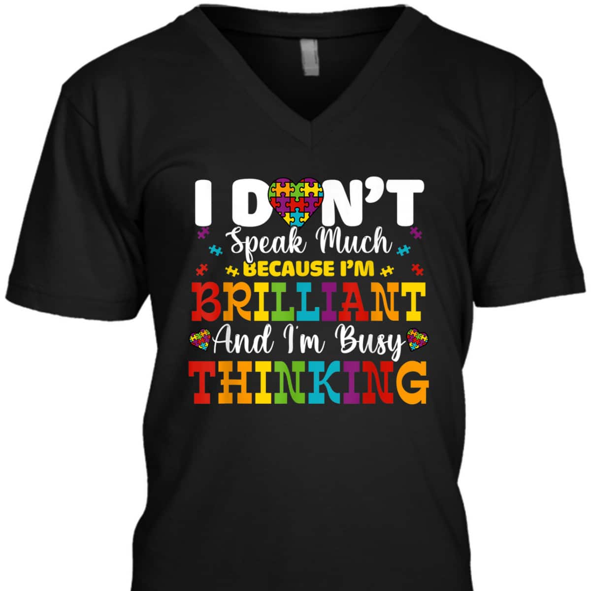 I Dont Speak Much Brilliant Autism Awareness Boys Girls Kid T-Shirt I Dont Speak Much Brilliant Autism Awareness Boys Girls Kid T-Shirt