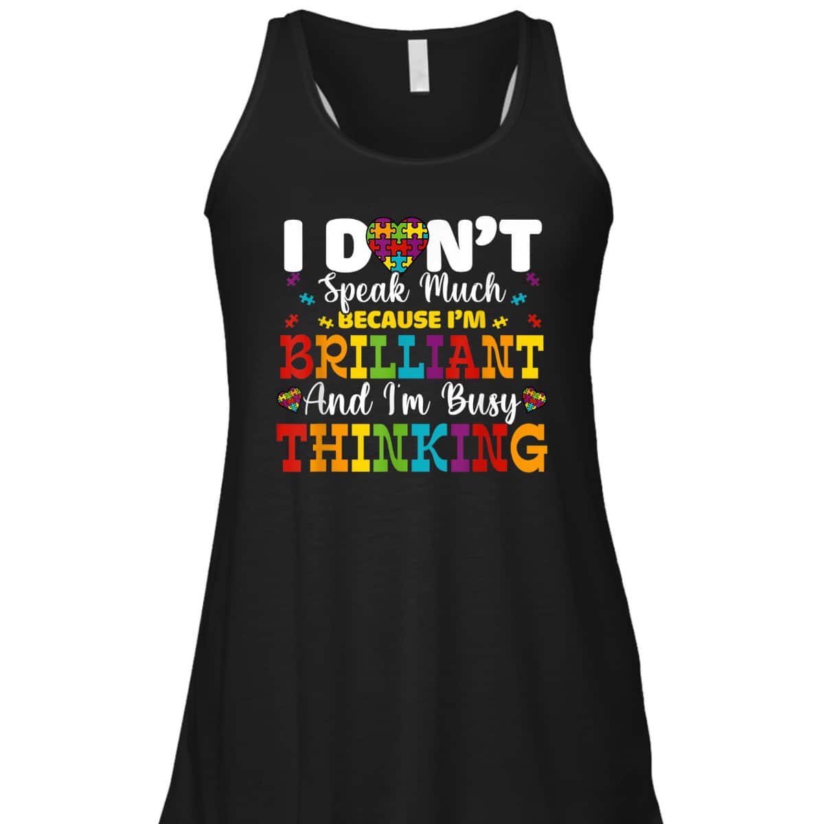 I Dont Speak Much Brilliant Autism Awareness Boys Girls Kid T-Shirt