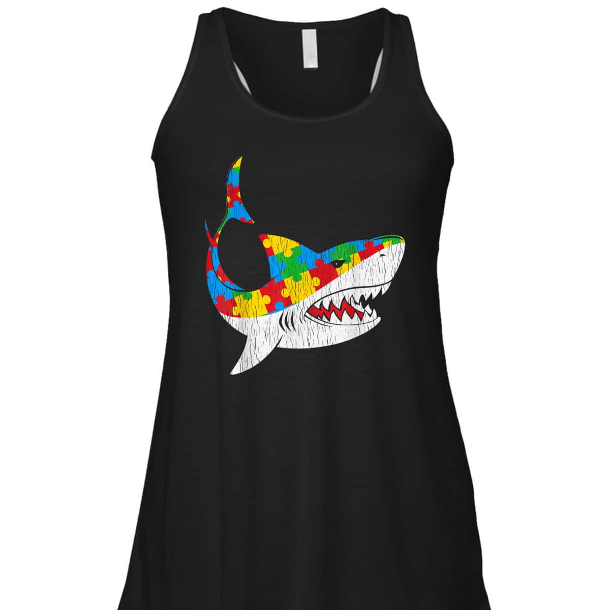 Vintage Shark Puzzle Autistic Kids Autism Awareness Shark T-Shirt Vintage Shark Puzzle Autistic Kids Autism Awareness Shark T-Shirt