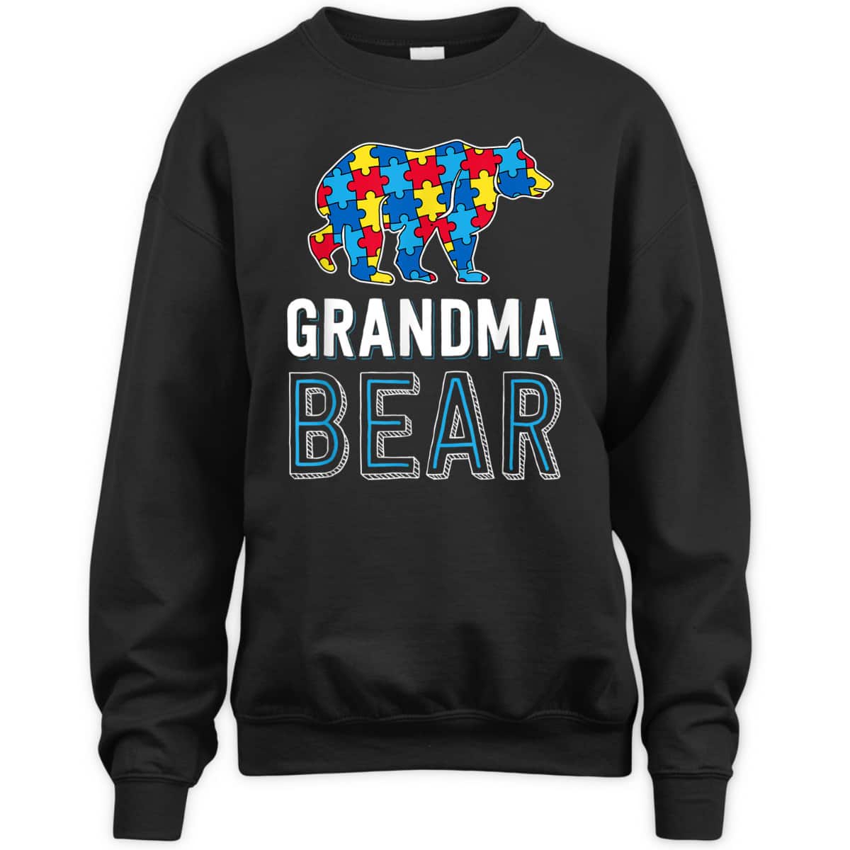 Grandma Bear World Autism Awareness Day Family Puzzle Piece T-Shirt Grandma Bear World Autism Awareness Day Family Puzzle Piece T-Shirt