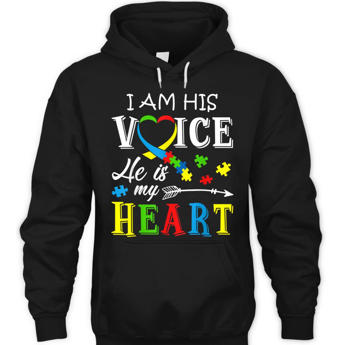 Autism Awareness I Am His Voice He Is My Heart Men Autism T-Shirt Autism Awareness I Am His Voice He Is My Heart Men Autism T-Shirt
