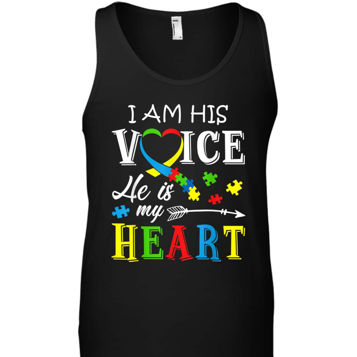 Autism Awareness I Am His Voice He Is My Heart Men Autism T-Shirt Autism Awareness I Am His Voice He Is My Heart Men Autism T-Shirt