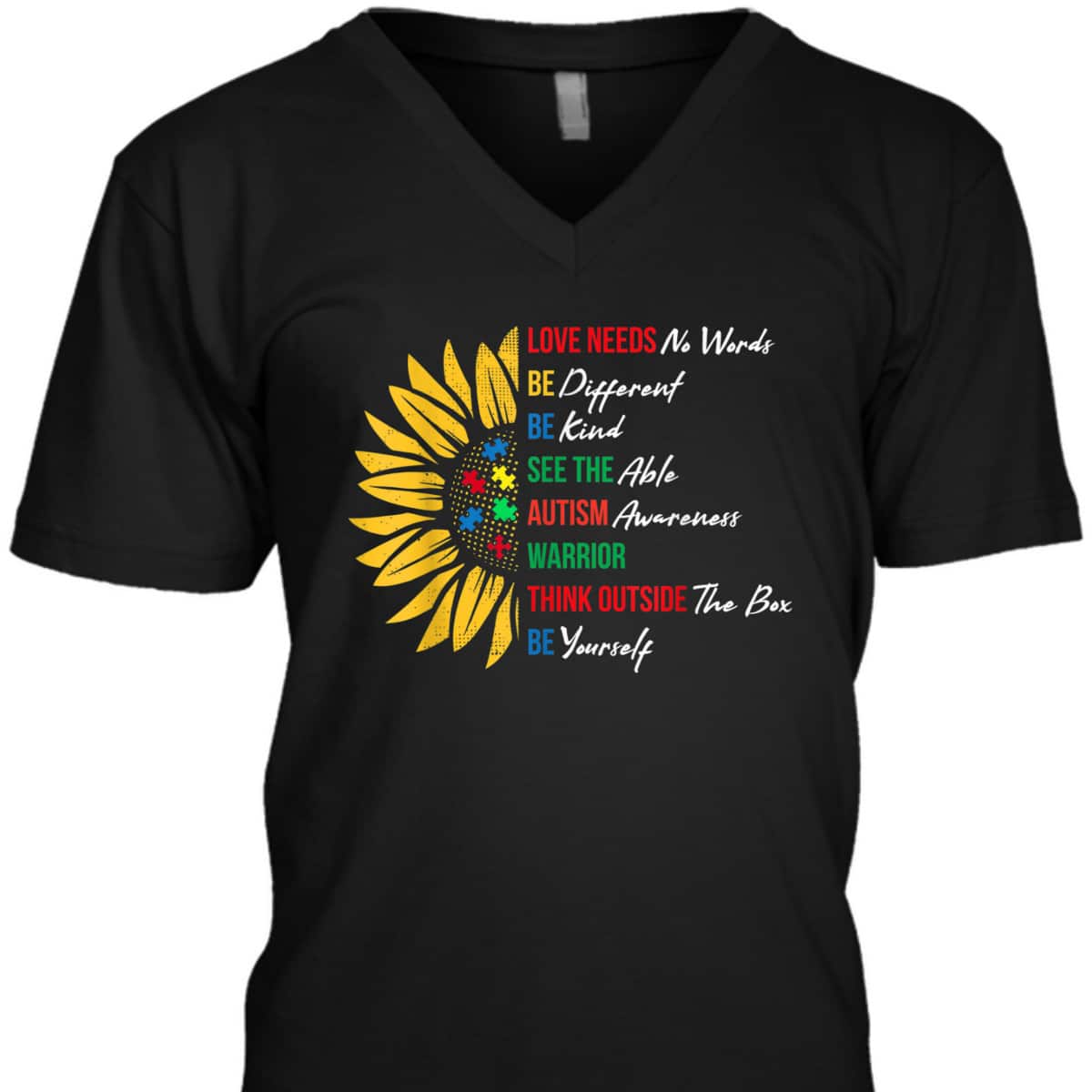 Puzzle Piece Quotes Inspirational Autism Awareness Gift T-Shirt