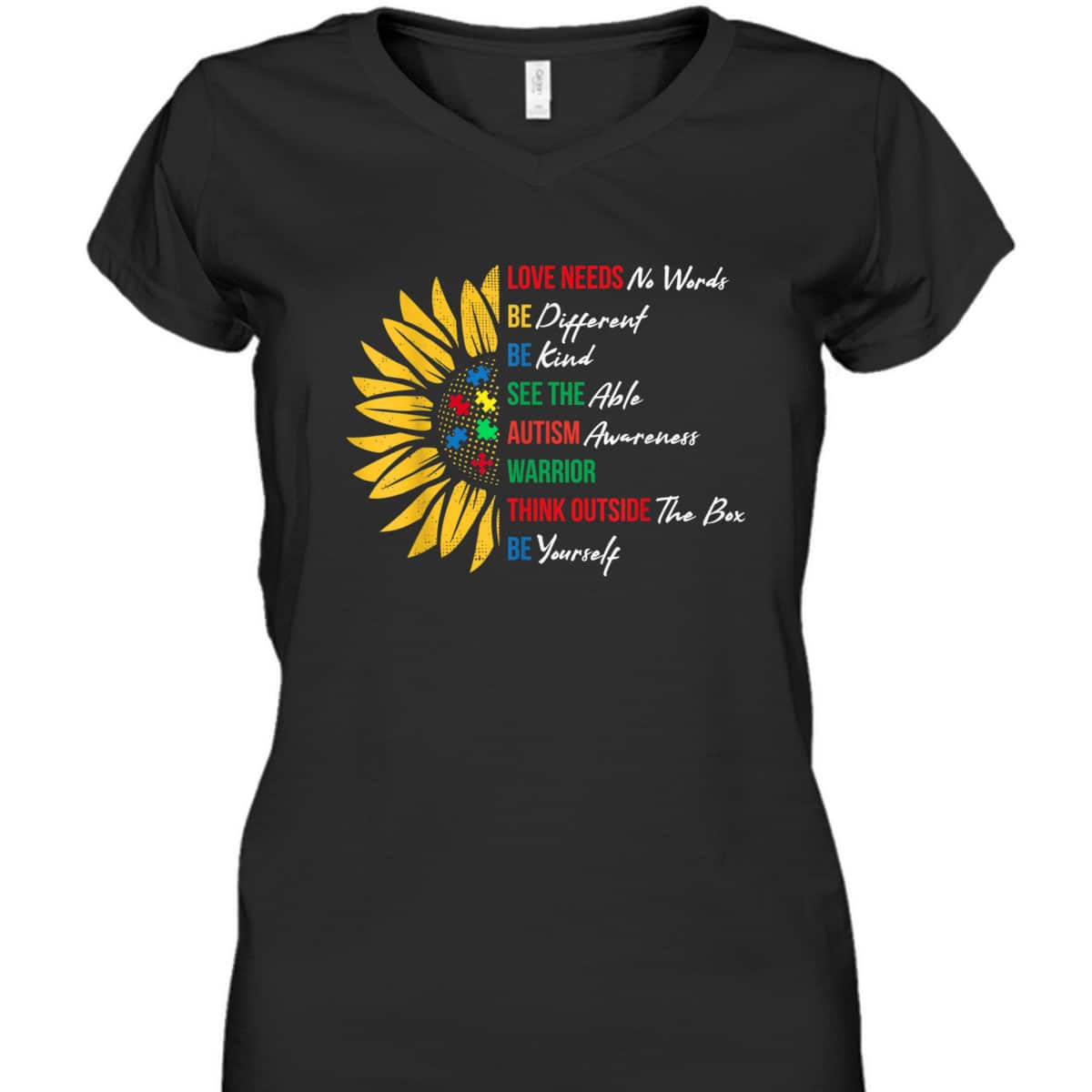 Puzzle Piece Quotes Inspirational Autism Awareness Gift T-Shirt