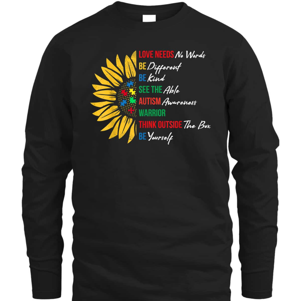 Puzzle Piece Quotes Inspirational Autism Awareness Gift T-Shirt