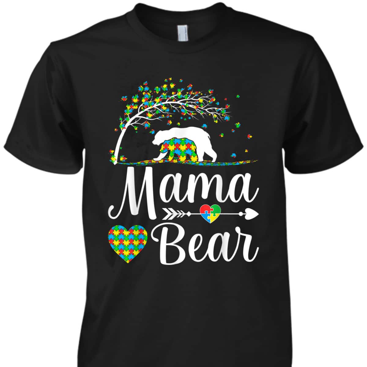 Autism Awareness Mama And Bear Support Autistic Autism Mom T-Shirt Autism Awareness Mama And Bear Support Autistic Autism Mom T-Shirt