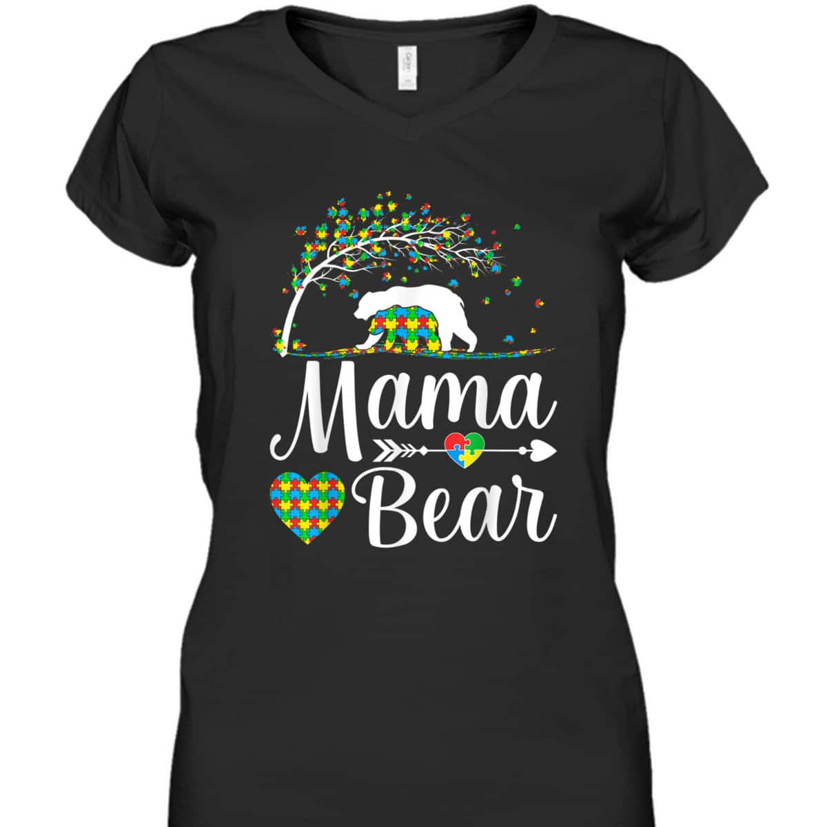 Autism Awareness Mama And Bear Support Autistic Autism Mom T-Shirt Autism Awareness Mama And Bear Support Autistic Autism Mom T-Shirt