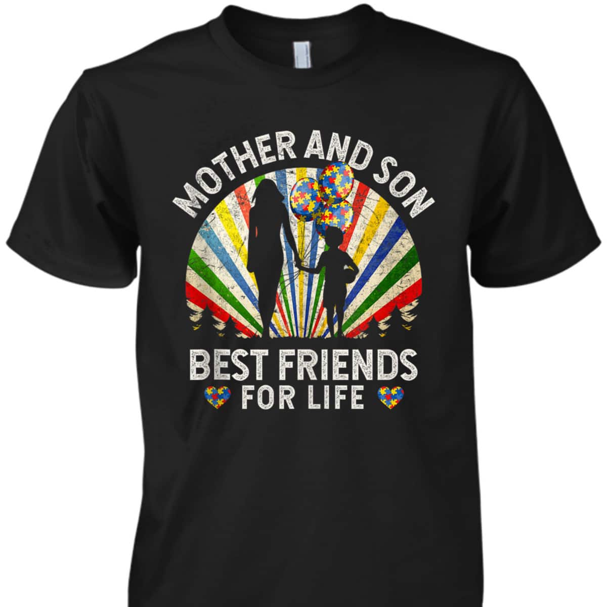 Mother And Son Best Friends For Life Autism Awareness Mom T-Shirt Mother And Son Best Friends For Life Autism Awareness Mom T-Shirt