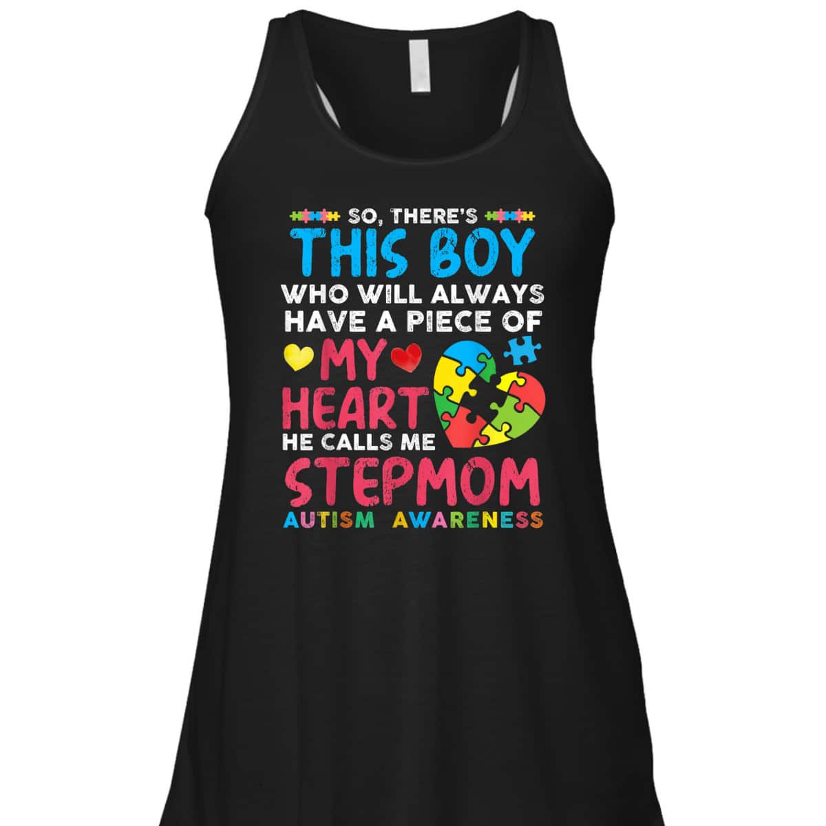 There's This Boy He Calls Me Stepmom Autism Awareness T-Shirt