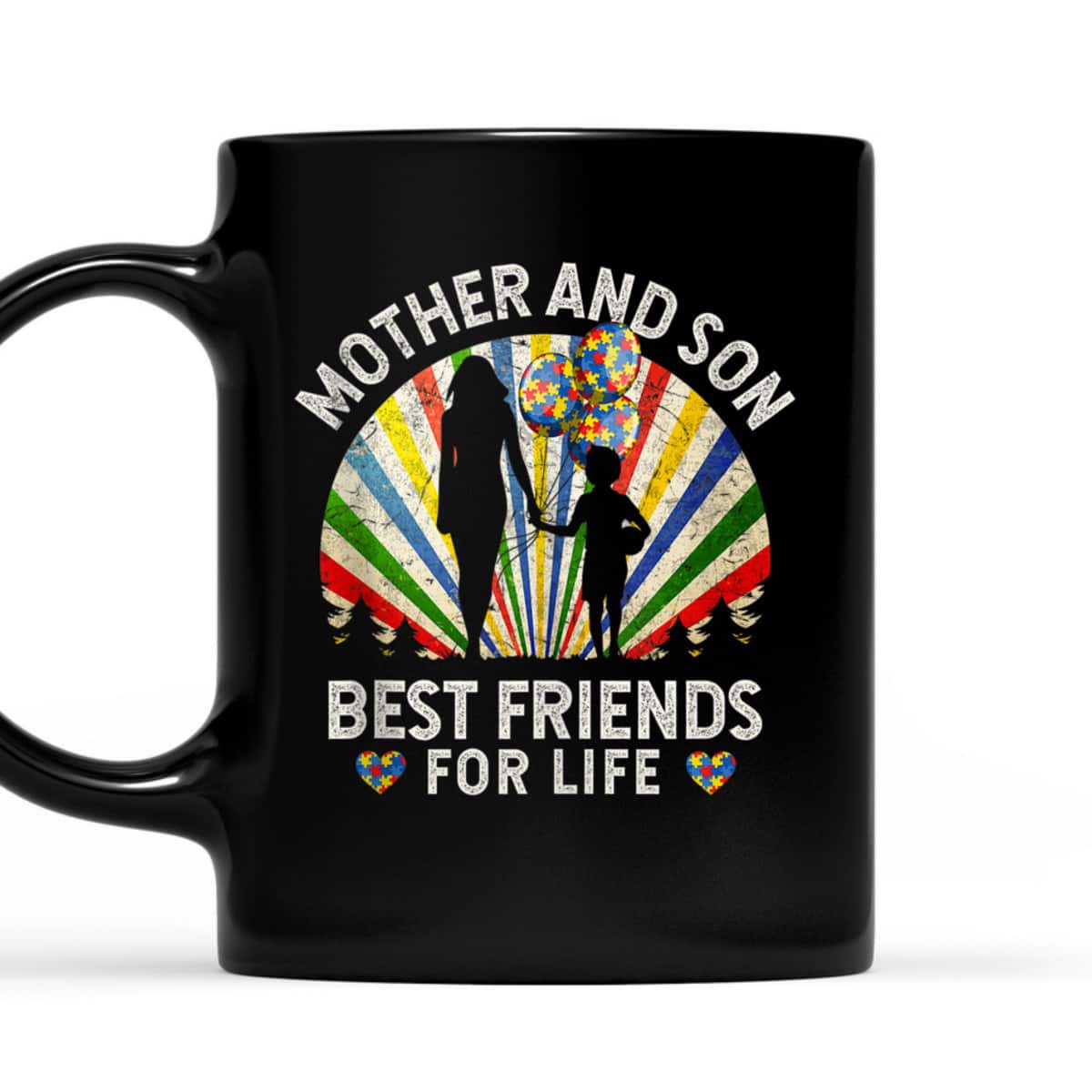 Mother And Son Best Friends For Life Autism Awareness Mom T-Shirt