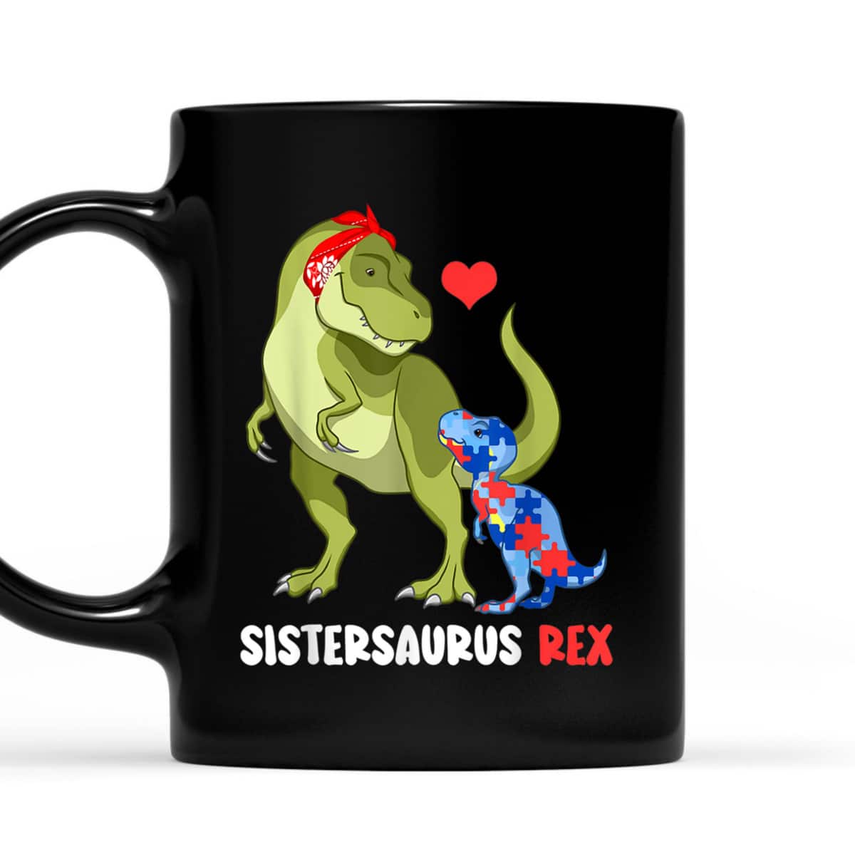Sistersaurus Rex Sister Autism Awareness Dinosaur Puzzle T-Shirt Sistersaurus Rex Sister Autism Awareness Dinosaur Puzzle T-Shirt