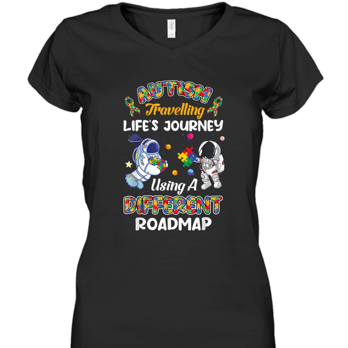 Autism Travelling Life's Journey Astronaut Autism Awareness T-Shirt Autism Travelling Life's Journey Astronaut Autism Awareness T-Shirt