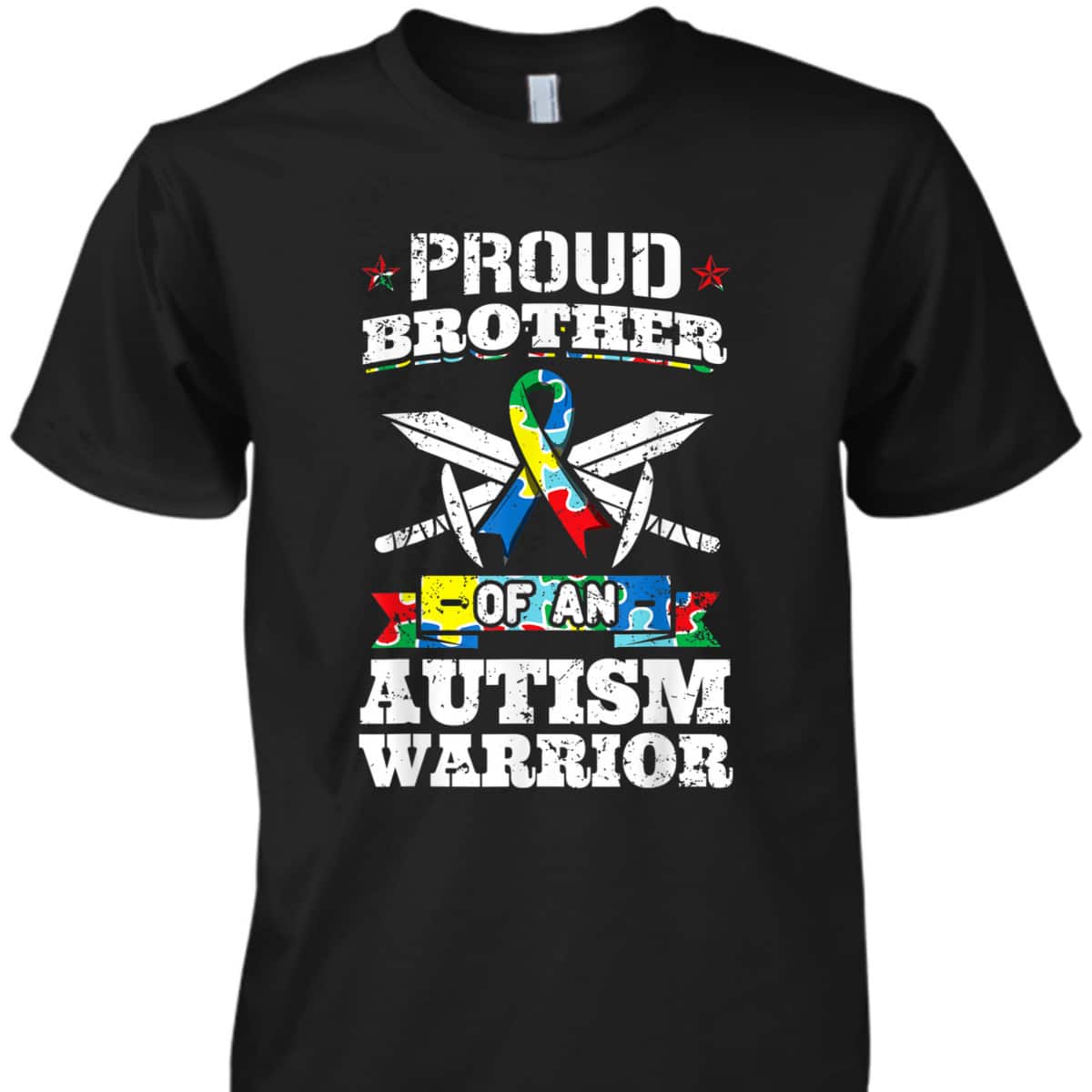 Proud Brother Of An Autism Warrior Autistic Awareness Ribbon T-Shirt Proud Brother Of An Autism Warrior Autistic Awareness Ribbon T-Shirt