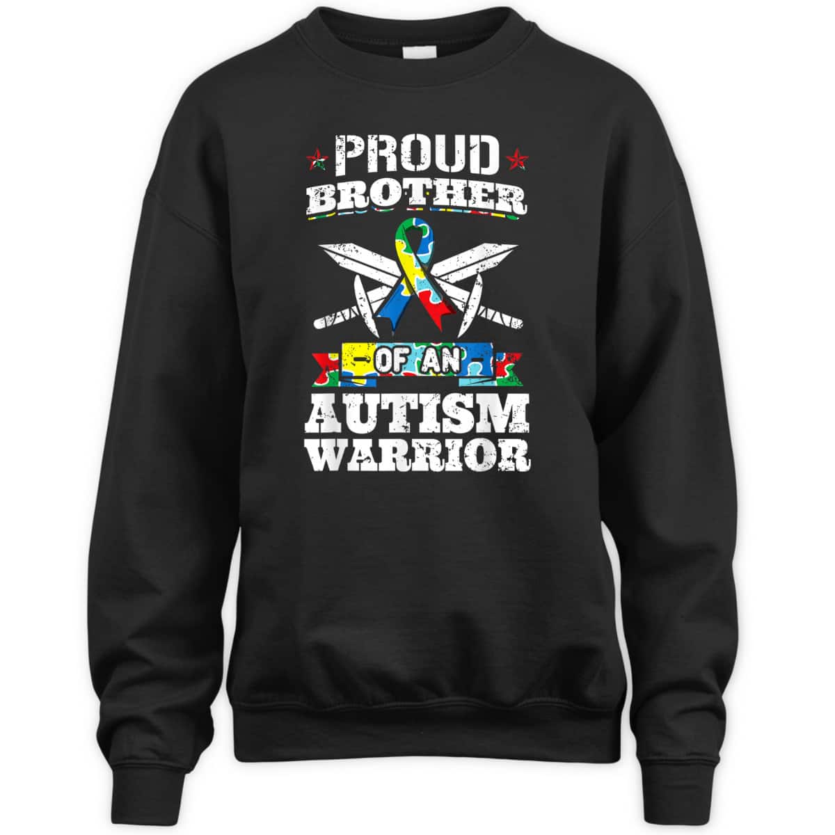 Proud Brother Of An Autism Warrior Autistic Awareness Ribbon T-Shirt