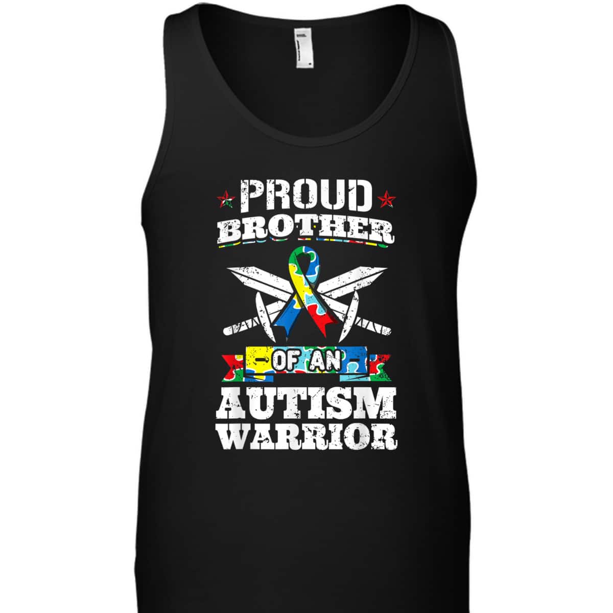 Proud Brother Of An Autism Warrior Autistic Awareness Ribbon T-Shirt