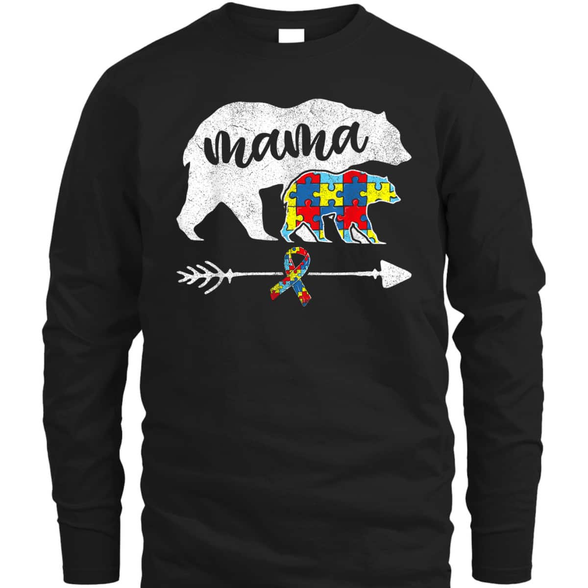 Autistic Kid Mama Bear, Autism Awareness Puzzle T-Shirt Autistic Kid Mama Bear, Autism Awareness Puzzle T-Shirt
