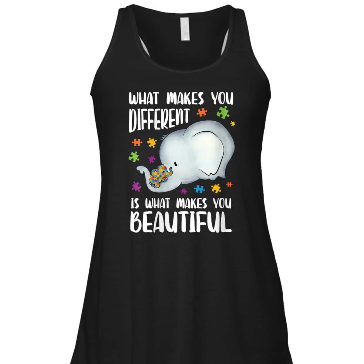 Womens Be Kind Baby Elephant Mom Autism Child Autism Awareness T-Shirt
