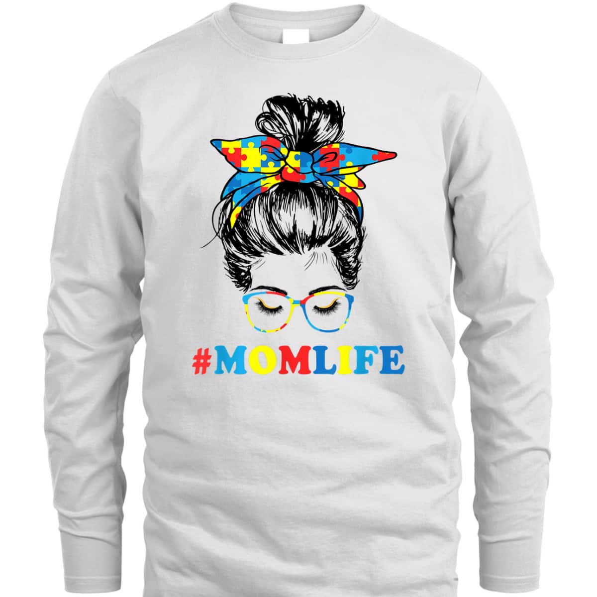 Autistic Son Autism Awareness Mom Life Women Mom Gift T-Shirt