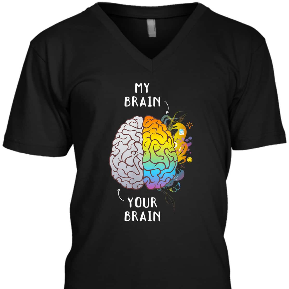 Autism Awareness Day Autistic Son Your Brain My Brain T-Shirt