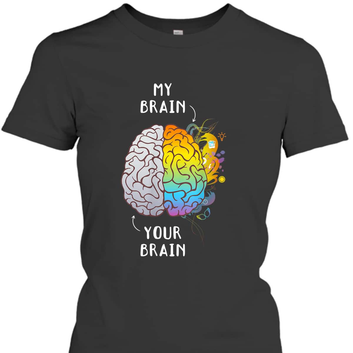 Autism Awareness Day Autistic Son Your Brain My Brain T-Shirt
