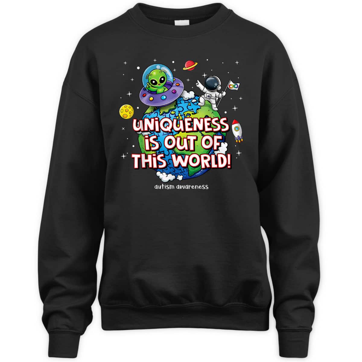 Uniqueness Is Out Of This World Autism Awareness T-Shirt