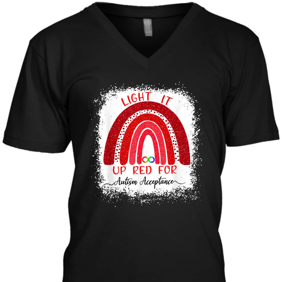 Light It Up Red For Autism Awareness Acceptance Red Instead T-Shirt