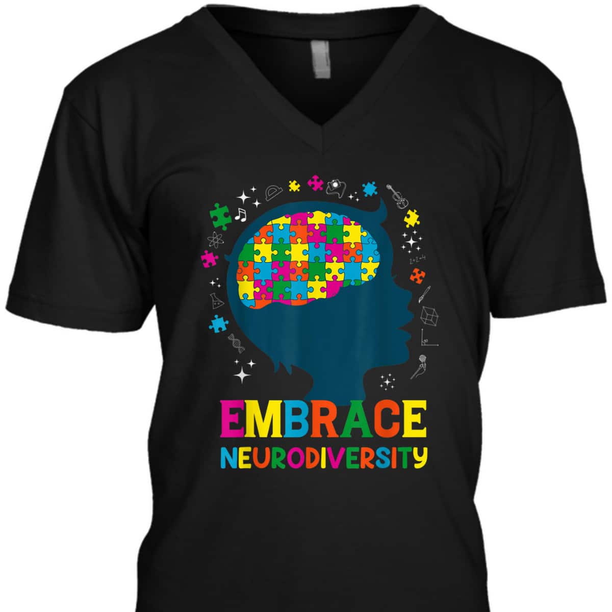 Embrace Neurodiversity Autism Awareness ADHD T-Shirt