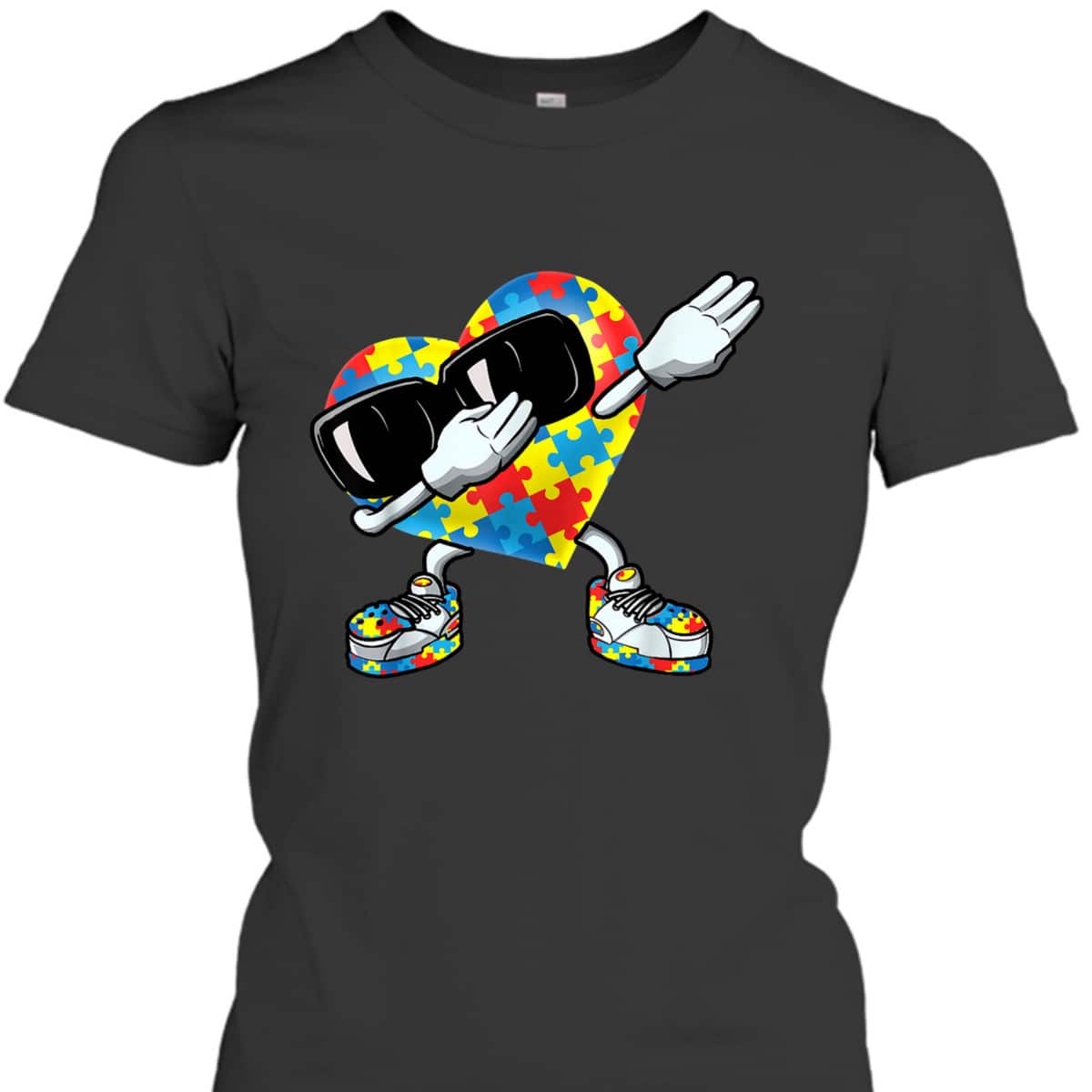 Boys Kids Dabbing Heart Autism Awareness T-Shirt Boys Kids Dabbing Heart Autism Awareness T-Shirt