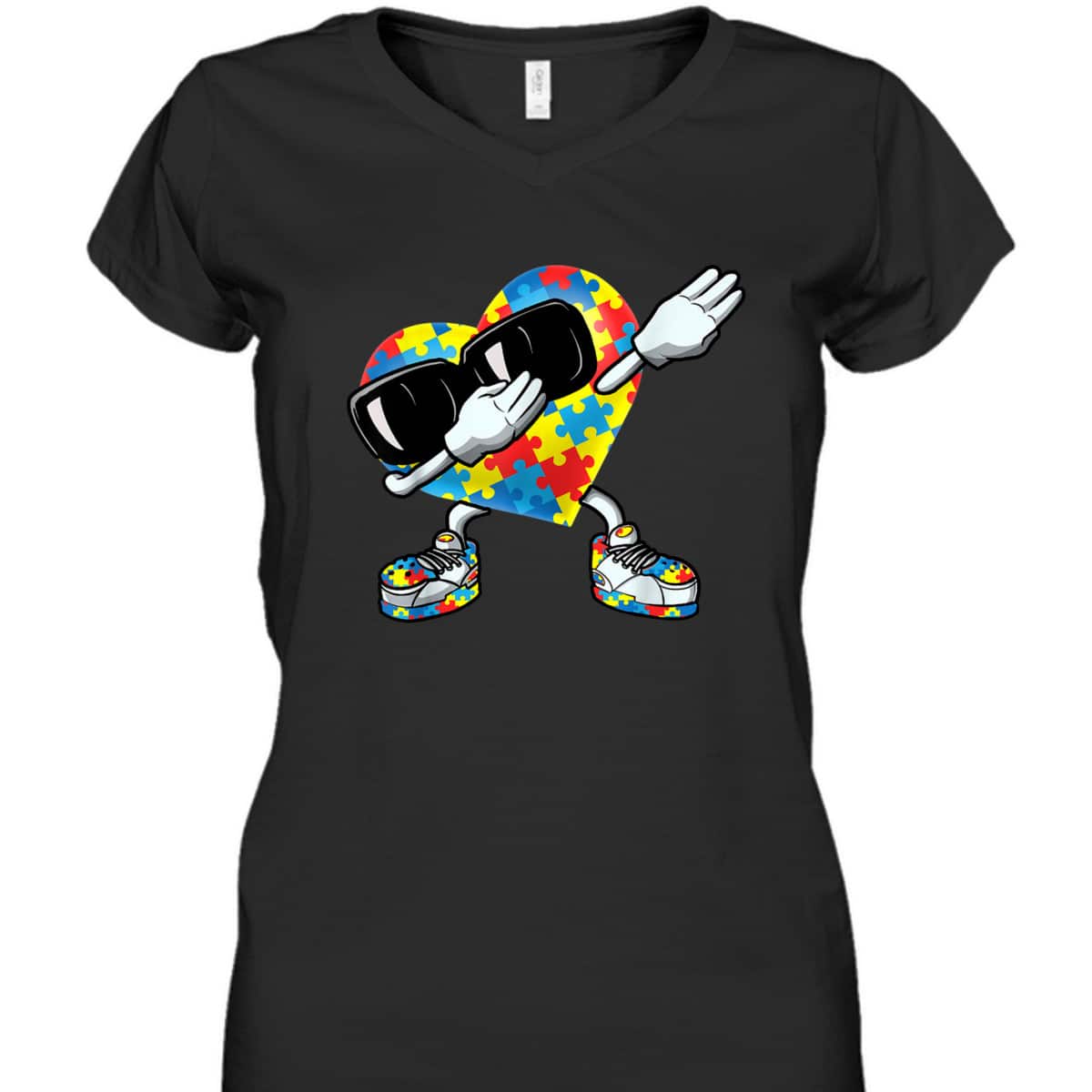 Boys Kids Dabbing Heart Autism Awareness T-Shirt Boys Kids Dabbing Heart Autism Awareness T-Shirt