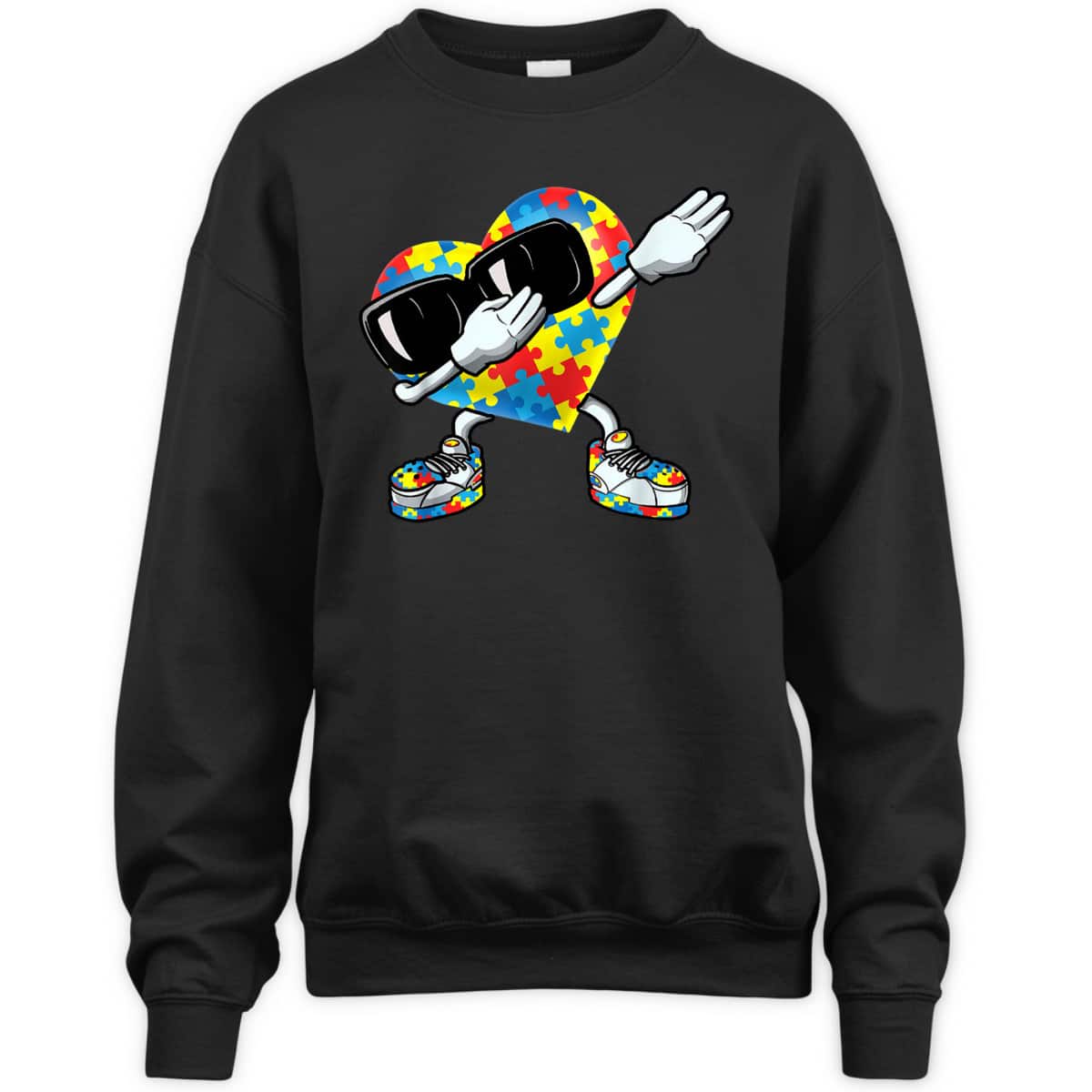 Boys Kids Dabbing Heart Autism Awareness T-Shirt Boys Kids Dabbing Heart Autism Awareness T-Shirt