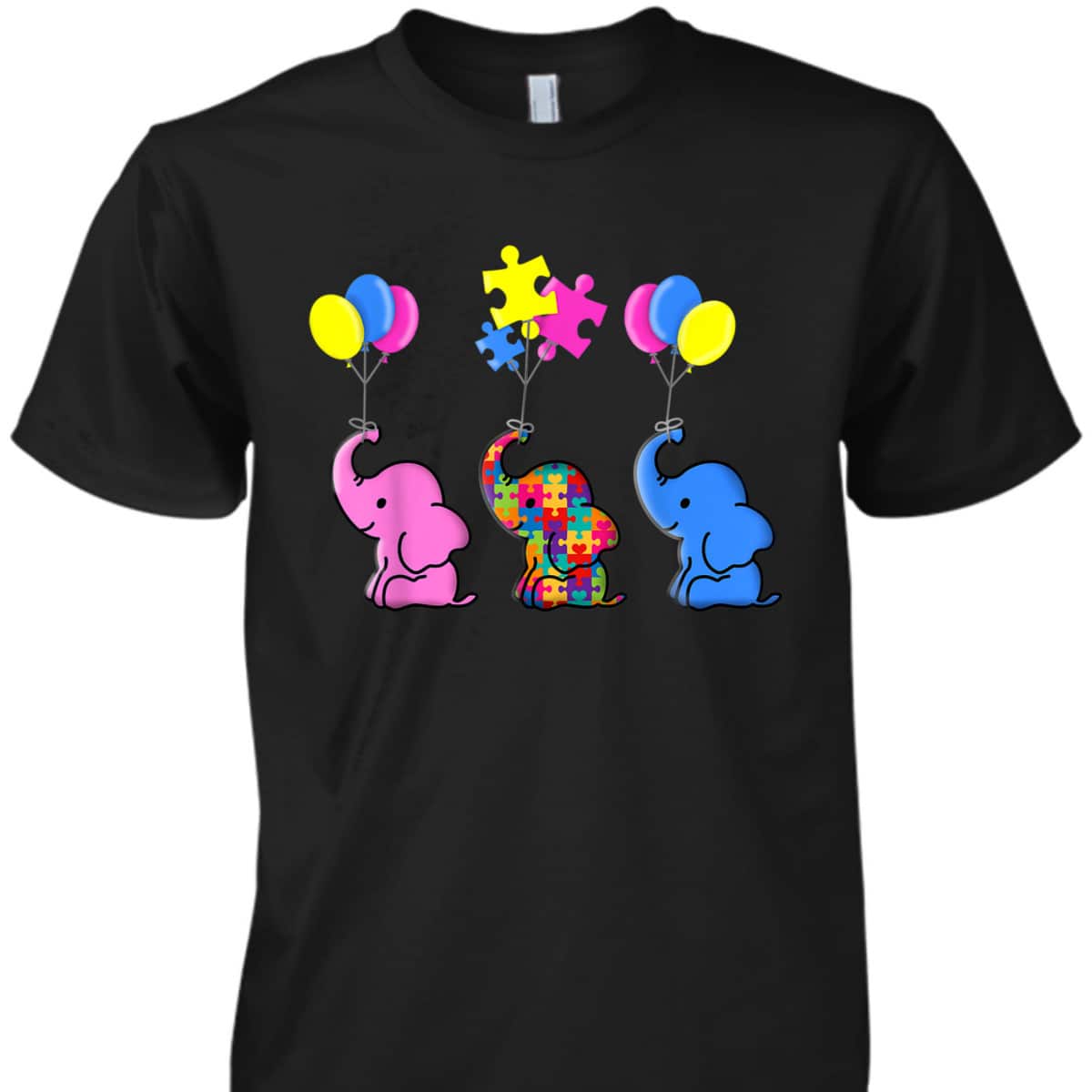 Autism Elephant Gift Autism Awareness Sensory T-Shirt