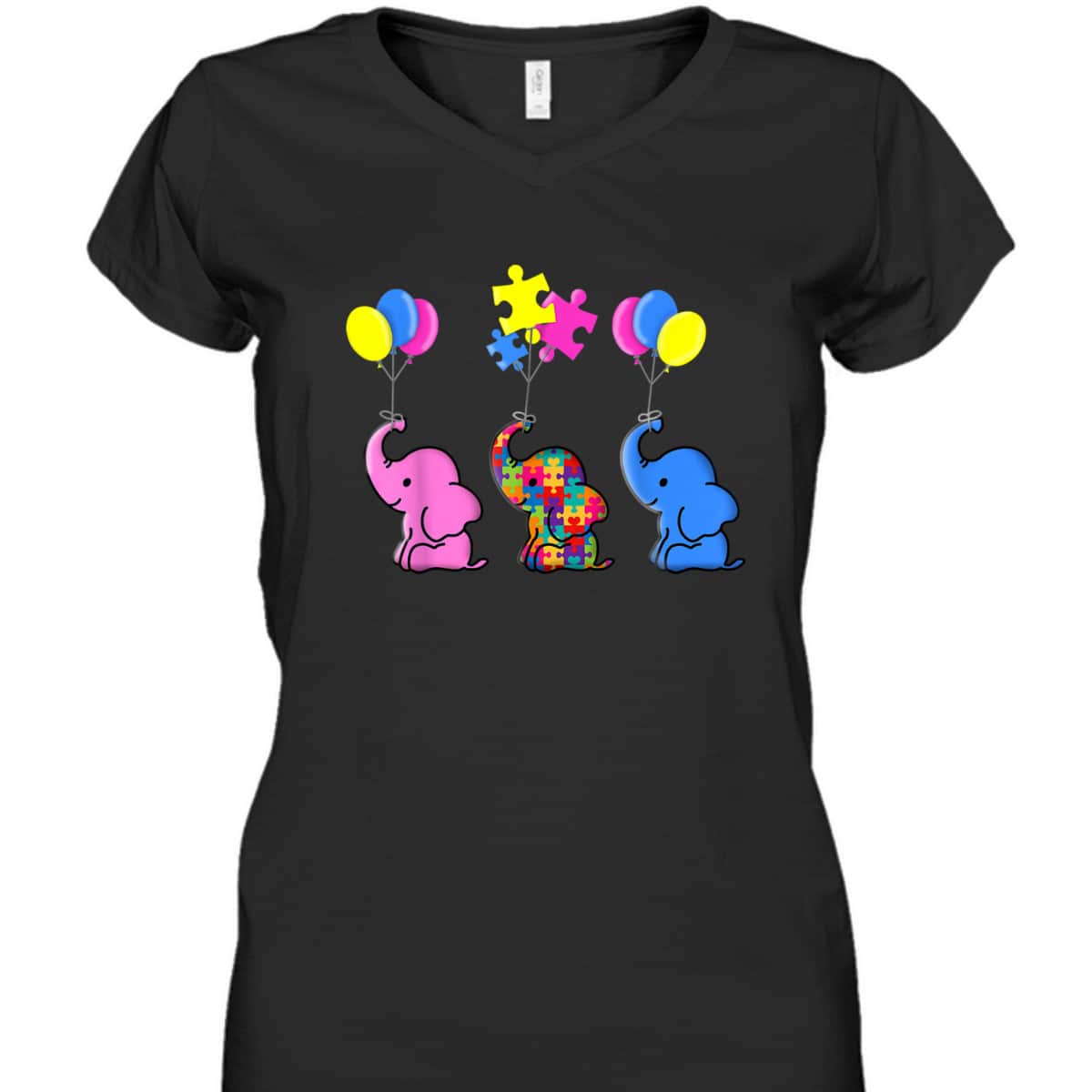 Autism Elephant Gift Autism Awareness Sensory T-Shirt