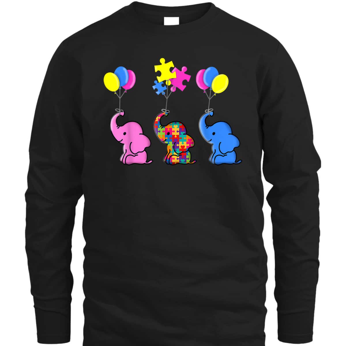 Autism Elephant Gift Autism Awareness Sensory T-Shirt