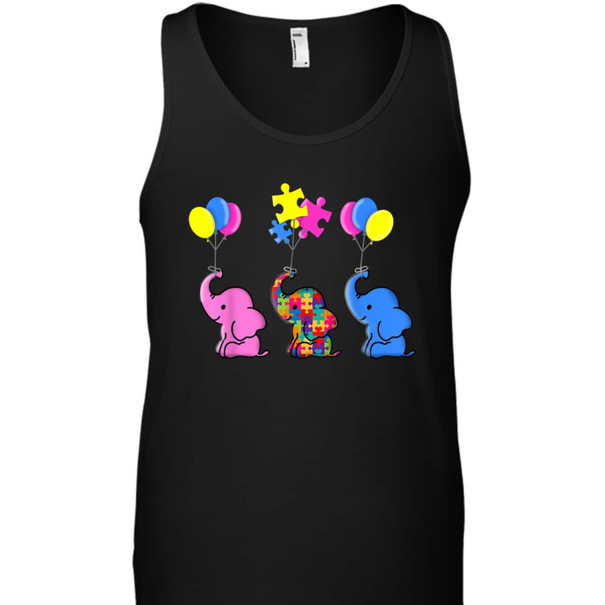 Autism Elephant Gift Autism Awareness Sensory T-Shirt